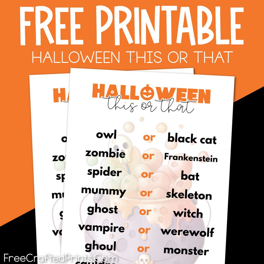 FREE Halloween Games Printable For Kids
