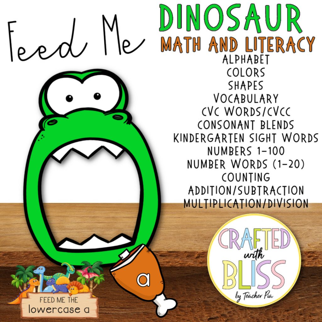FREE Feed the Dinosaur Task Cards