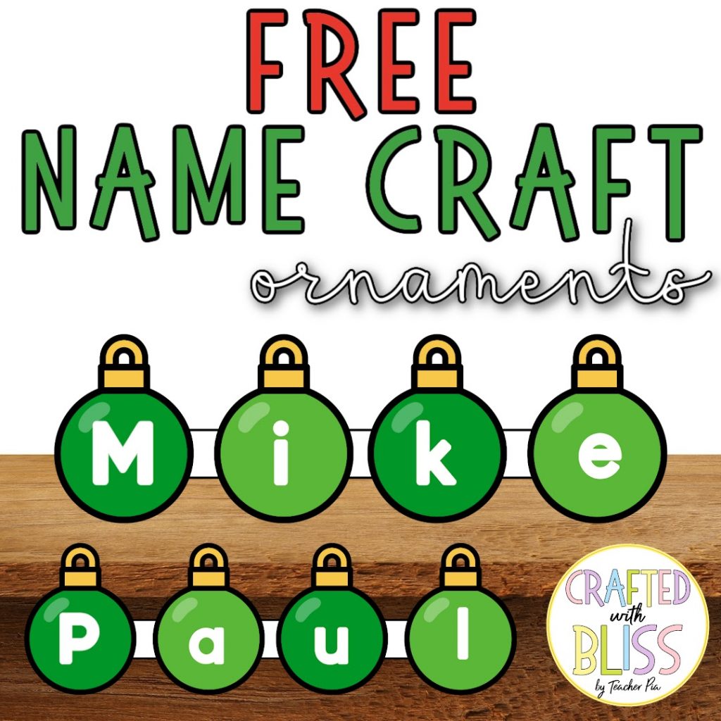 free christmas name craft
