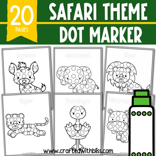 Free Safari Dot Marker Craft Theme