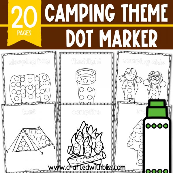Free Camping Dot Marker Craft Theme