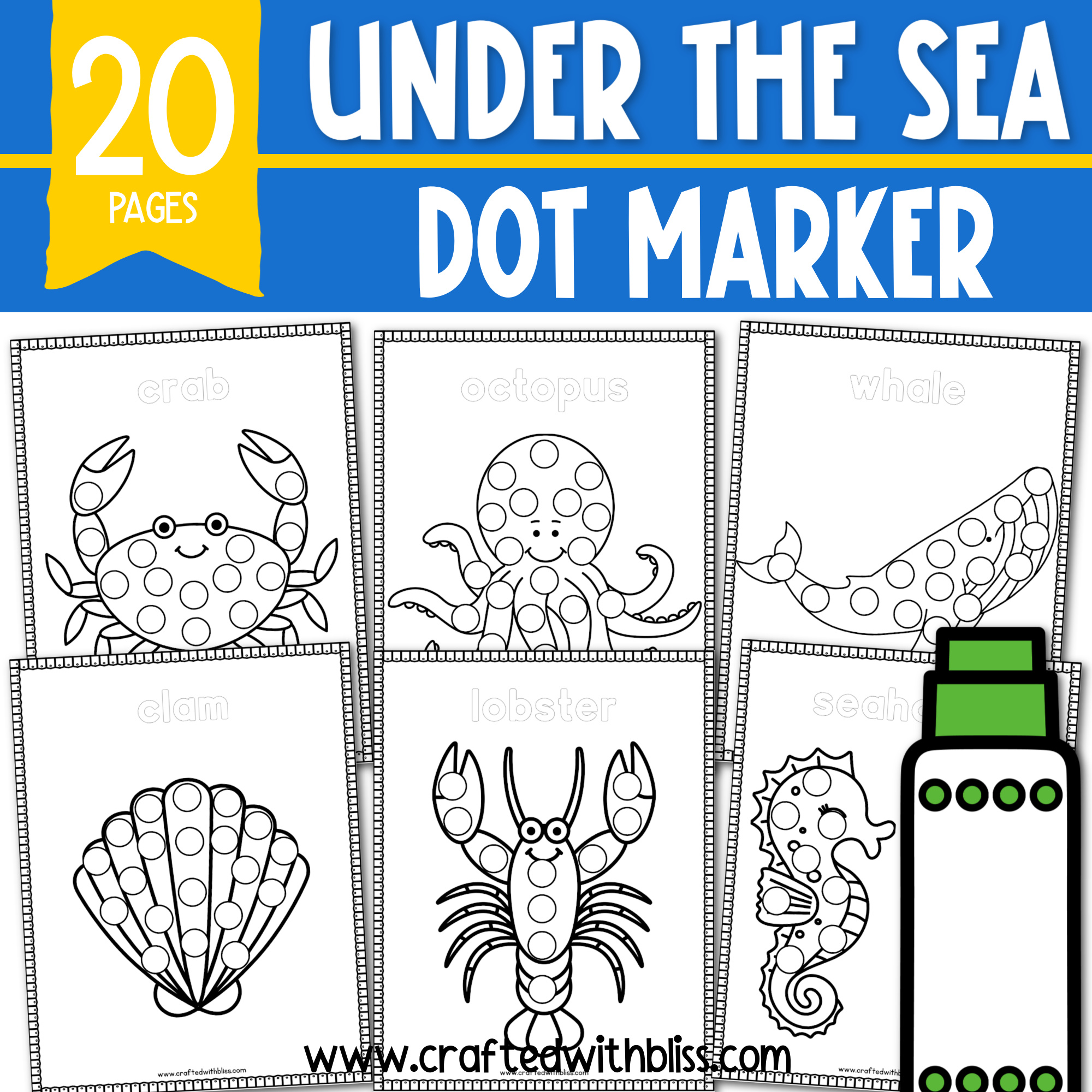 Free Under the Sea Dot Marker Crafts