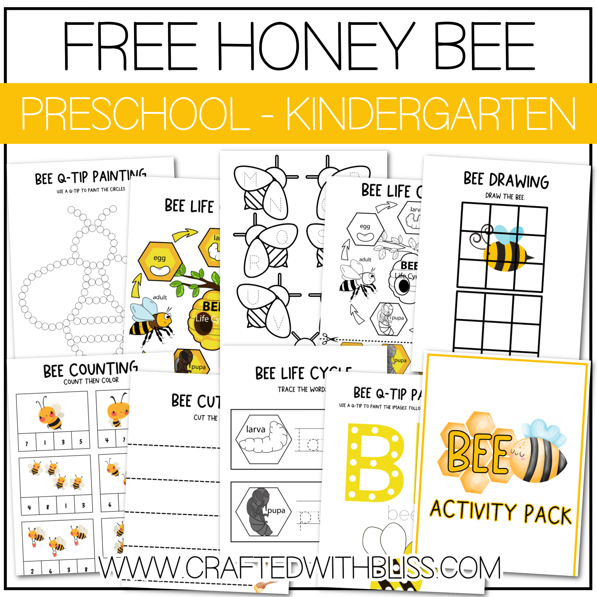 FREE Bee Activity Printable Pack