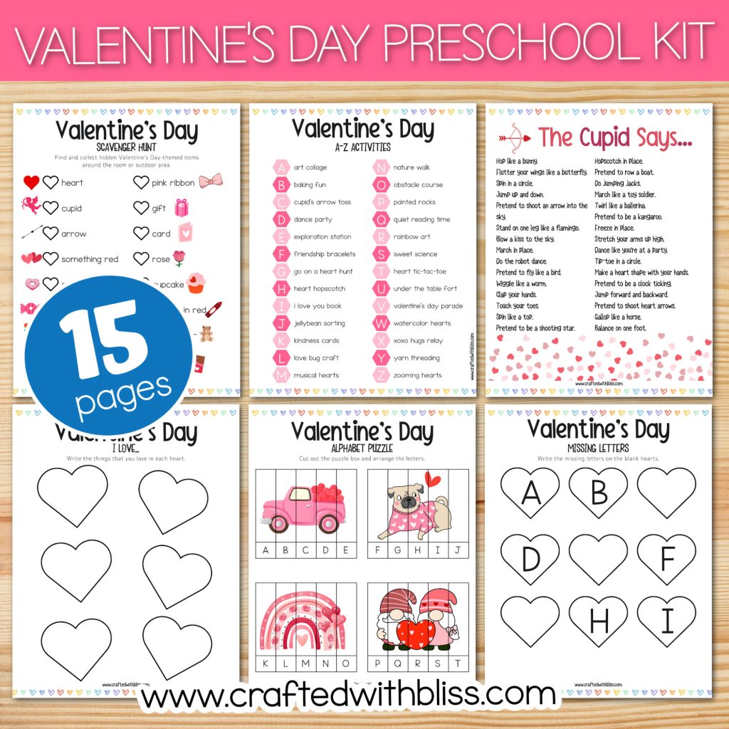 Free Valentine's Day Preschool Kit