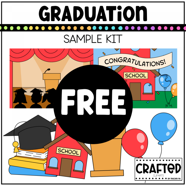 FREE Graduation Background and Clipart Sample Pack