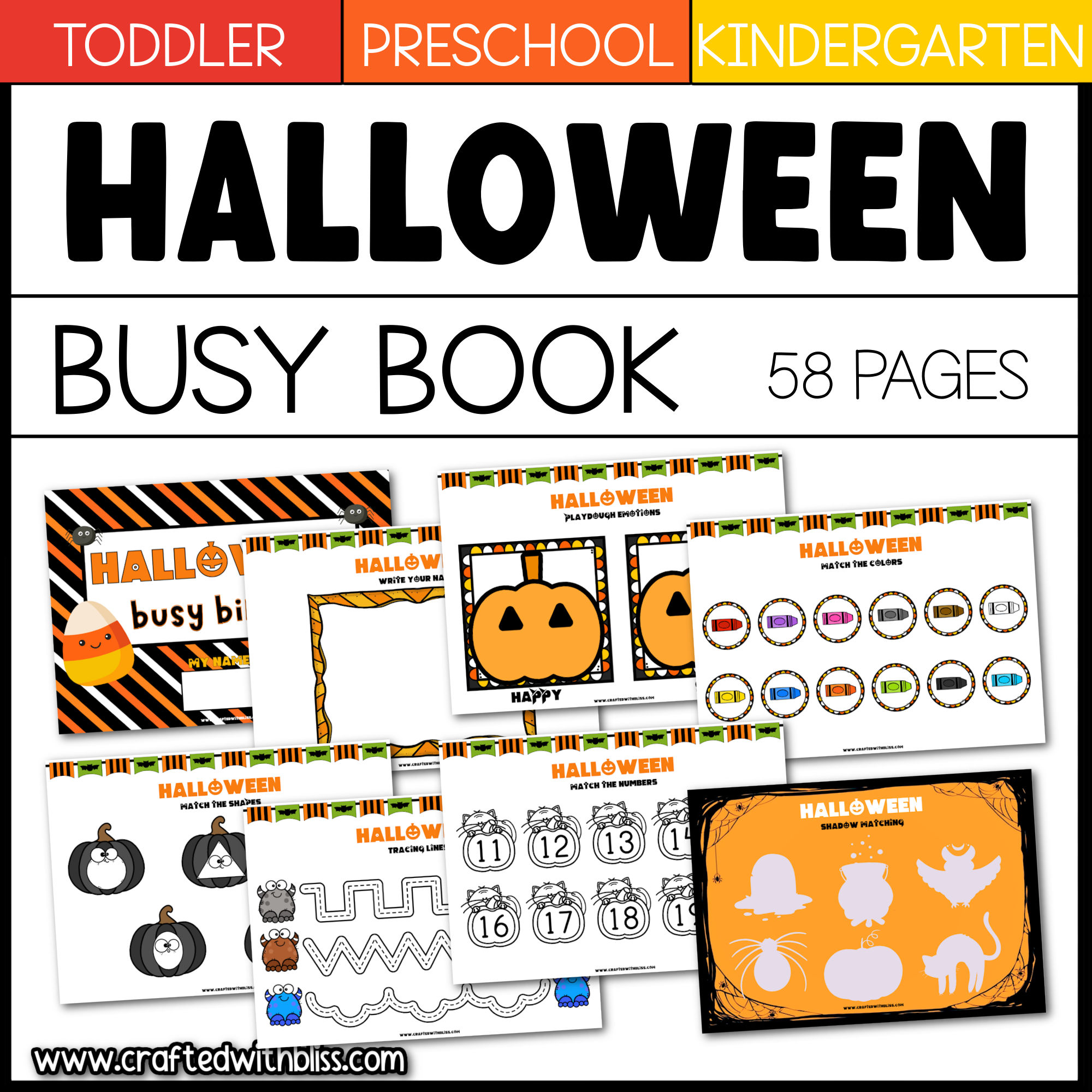 FREE Halloween Busy Book Binder