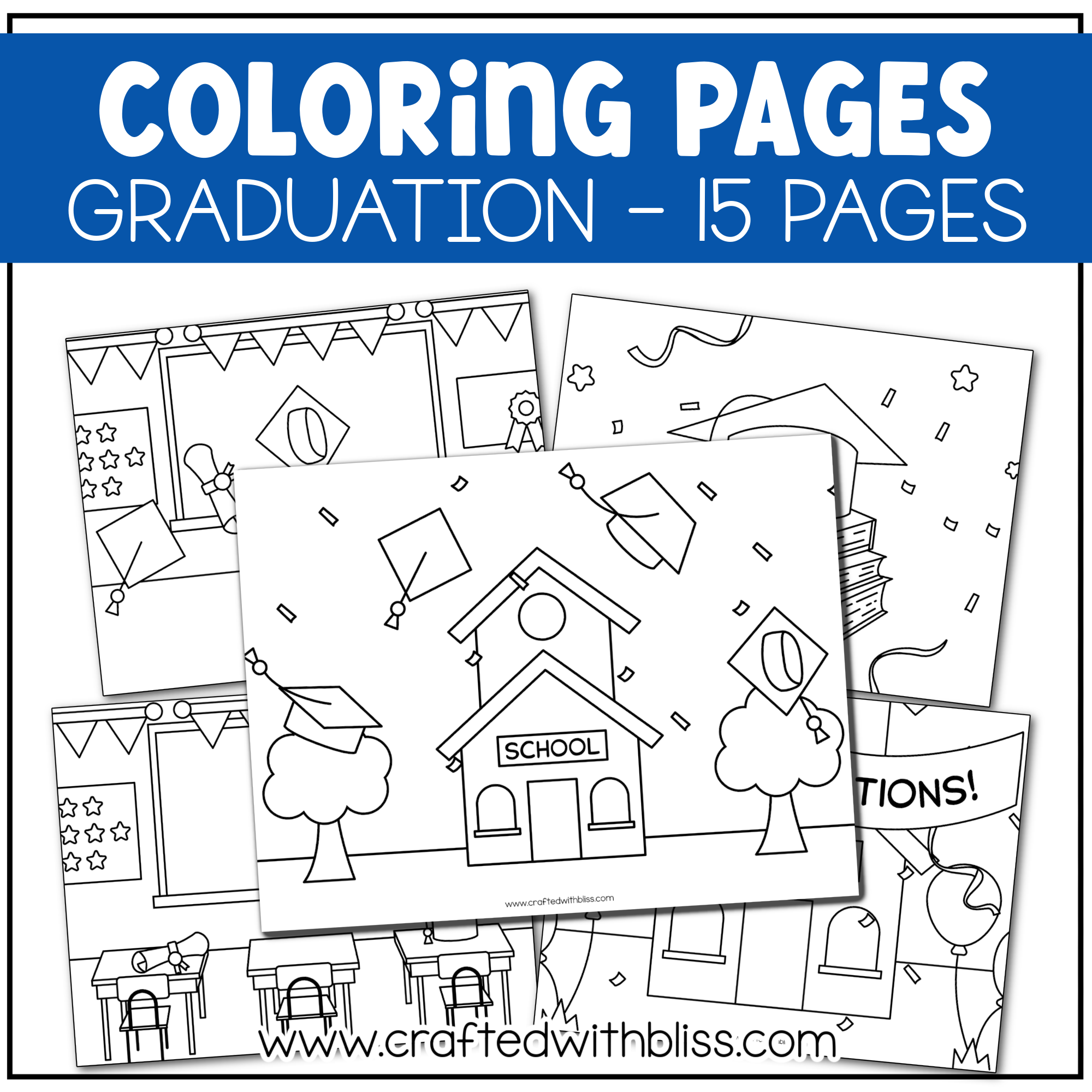 FREE Graduation Coloring Pages for Kids