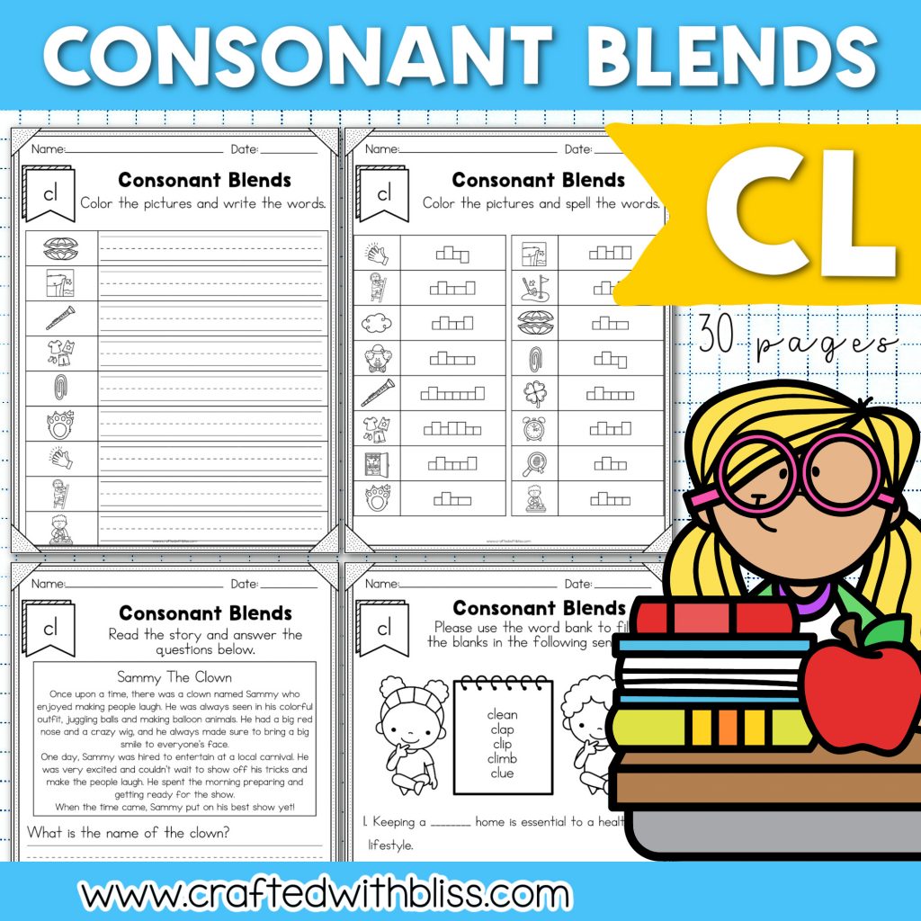 FREE NO PREP CL Beginning Blend Phonics